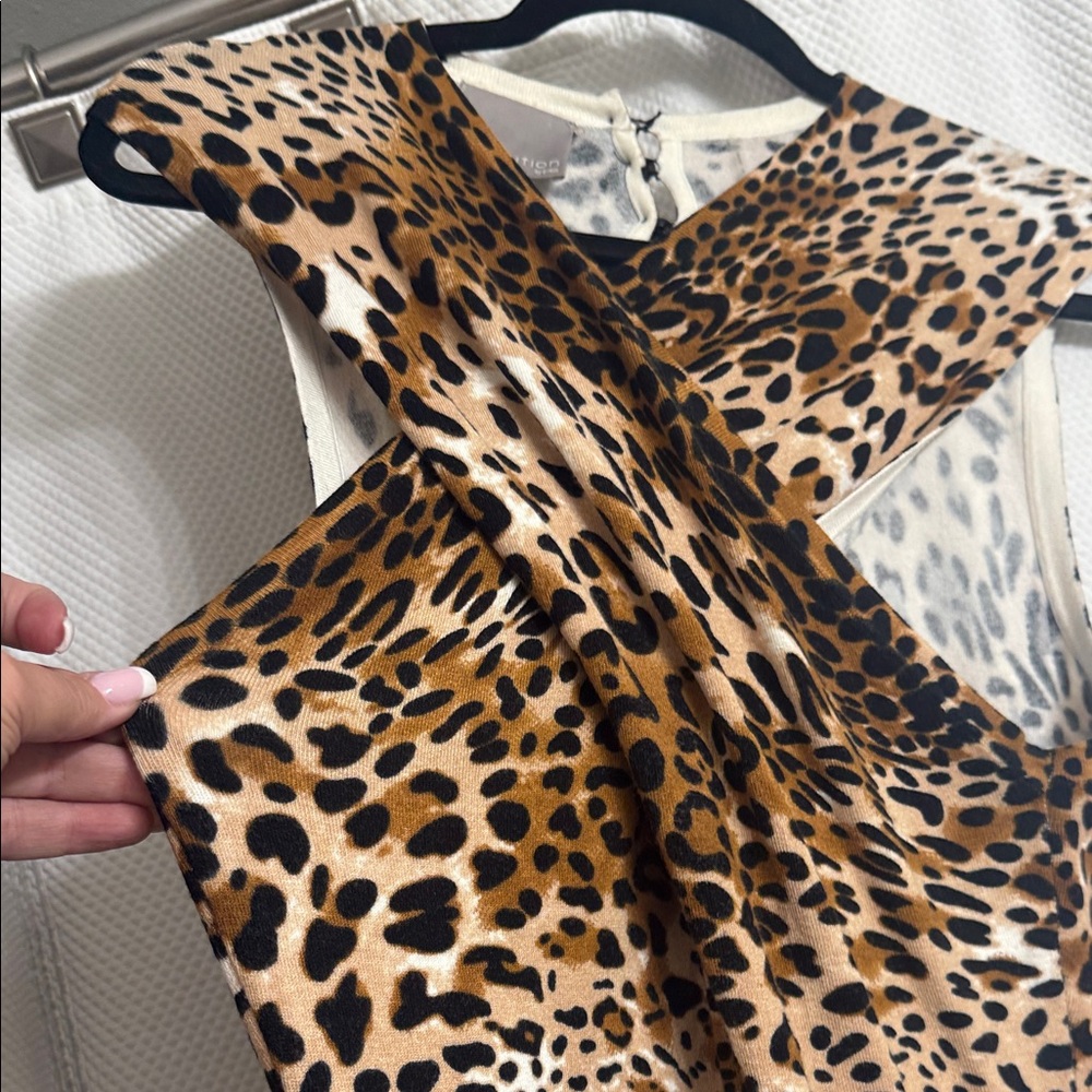 Cyrus Animal Print Sweater Dress